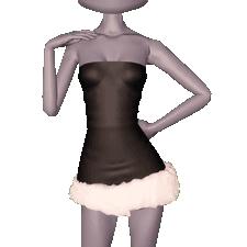 Holiday Tube Dress Toggle 1 Fur Bottom